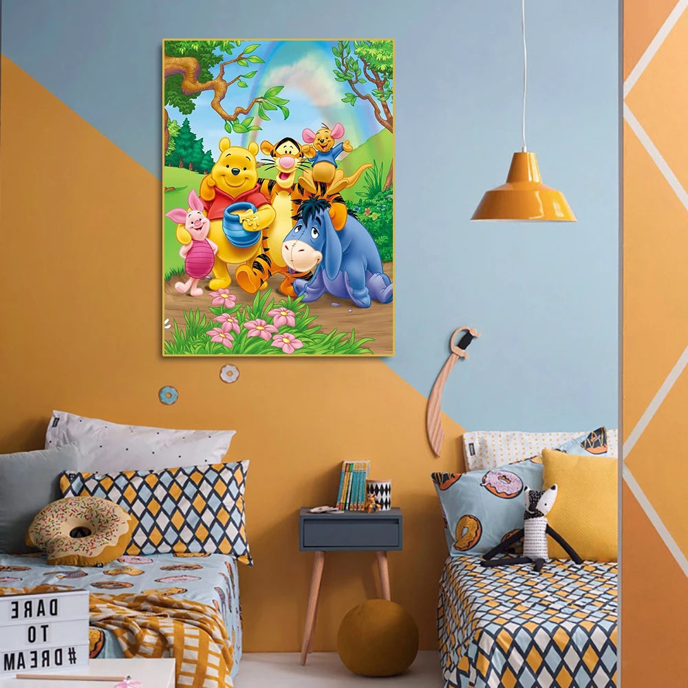 Fox and Hound - 5D Snow White Diamond Painting Kit