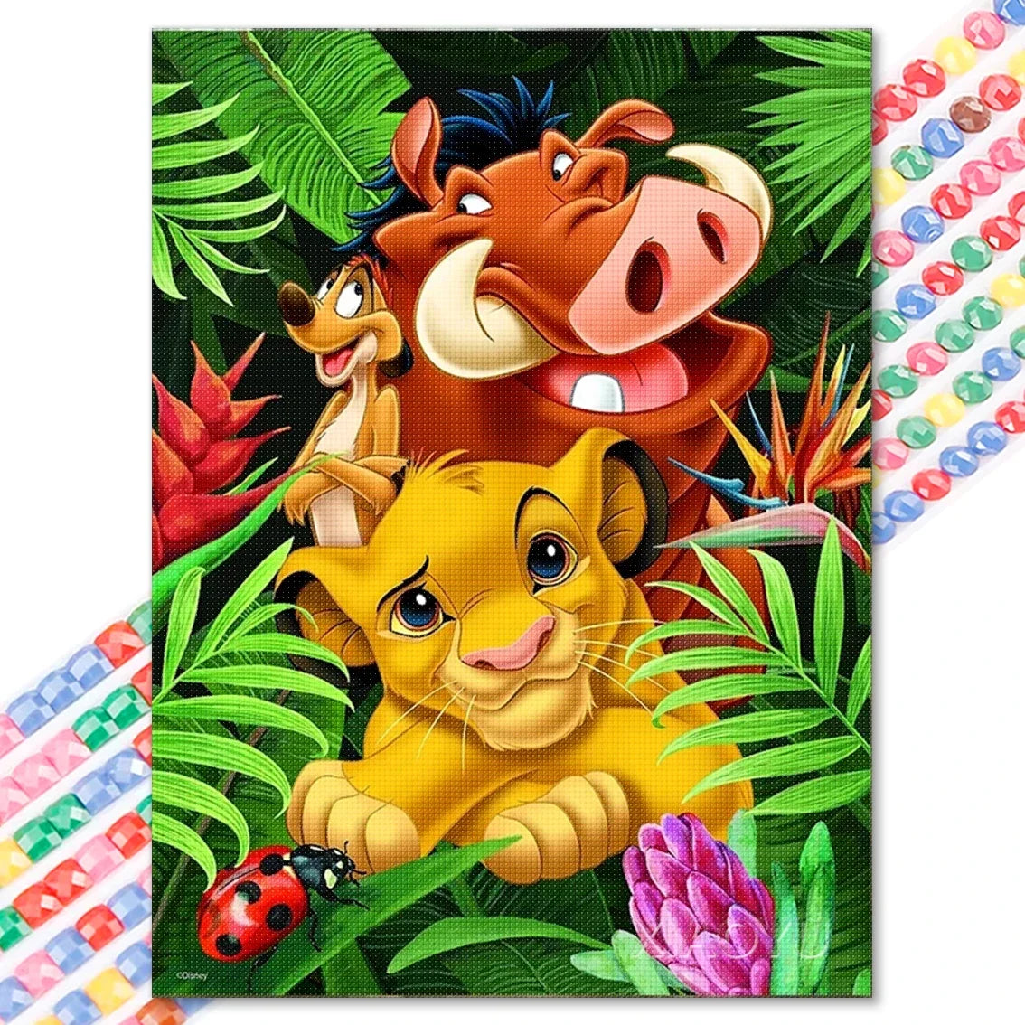 Fox and Hound - 5D Snow White Diamond Painting Kit