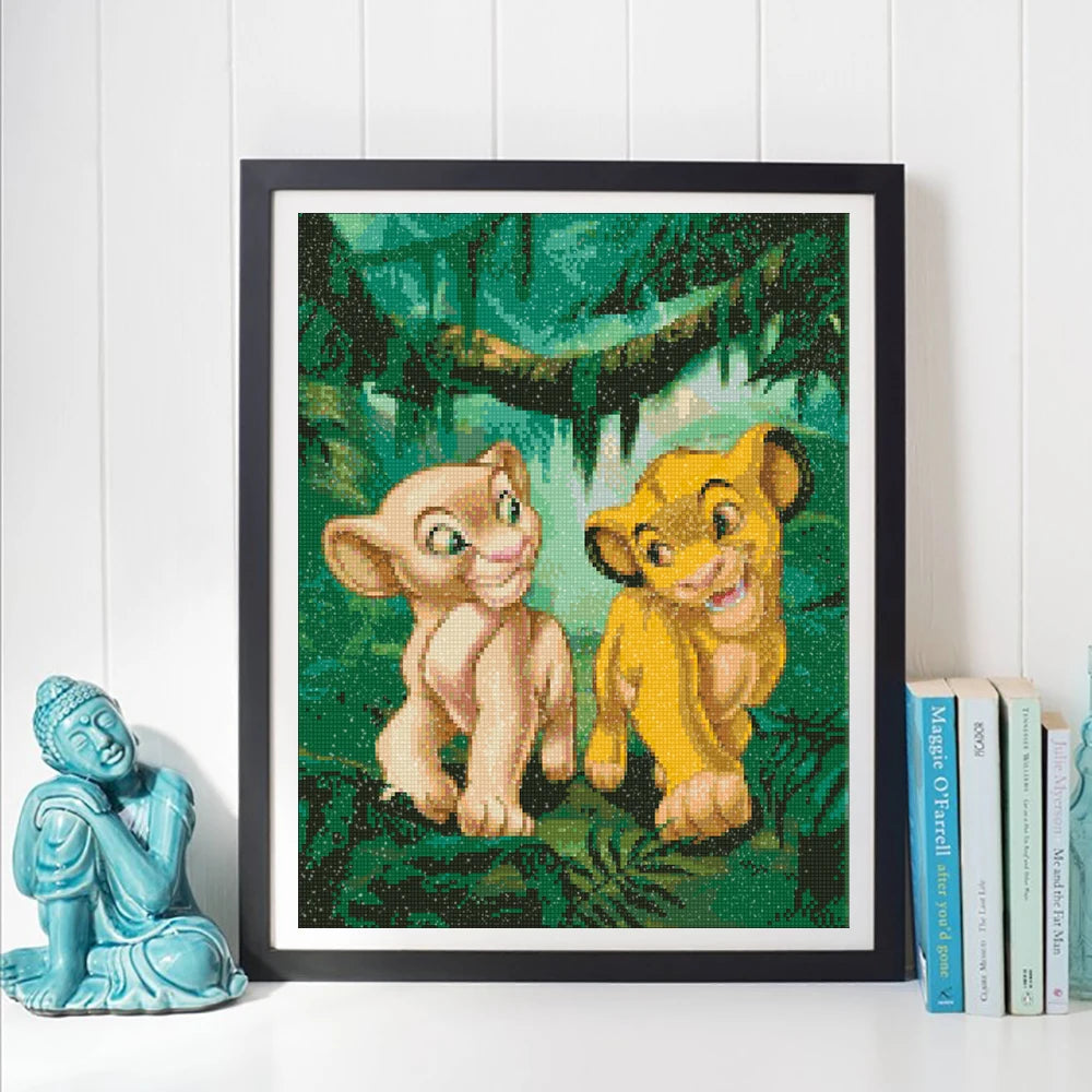 Fox and Hound - 5D Snow White Diamond Painting Kit