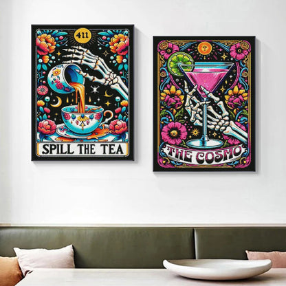 The Coffeeholic Skeleton - 5D Diamond Painting Kit