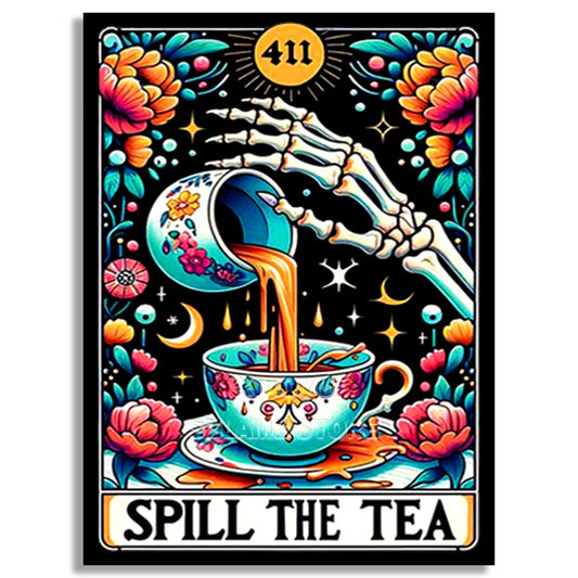 Spill the Tea Skeleton - 5D Diamond Painting Kit