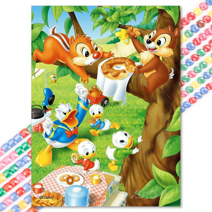 Fox and Hound - 5D Snow White Diamond Painting Kit