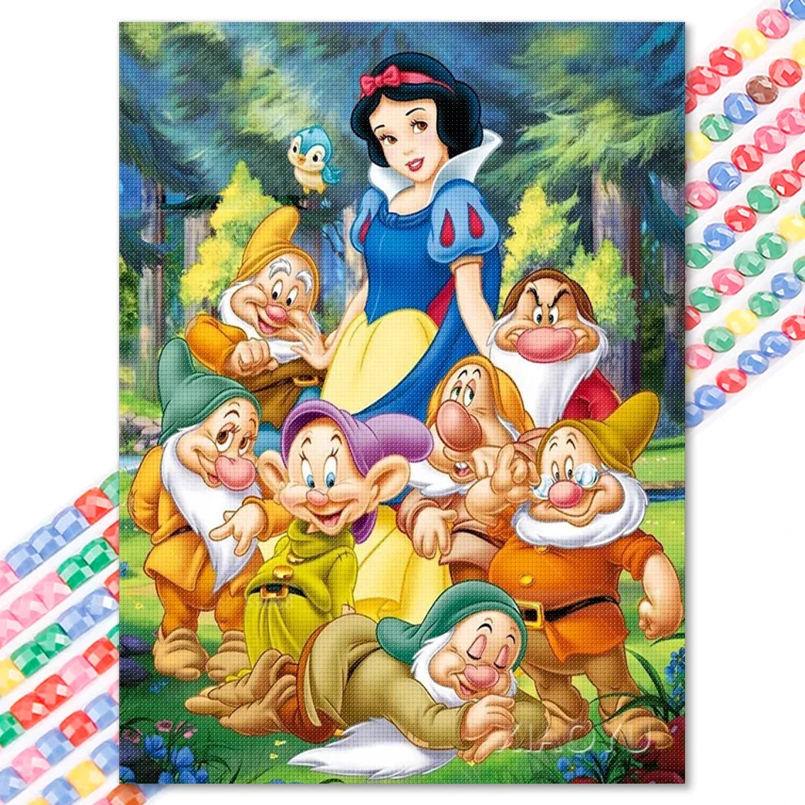 Fairy Tale Princess & Seven Friends – 5D DIY Diamond Painting Kit