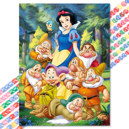 Fairy Tale Princess & Seven Friends – 5D DIY Diamond Painting Kit