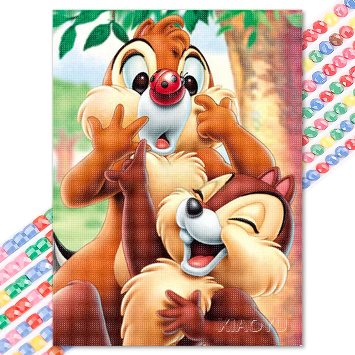 Fox and Hound - 5D Snow White Diamond Painting Kit