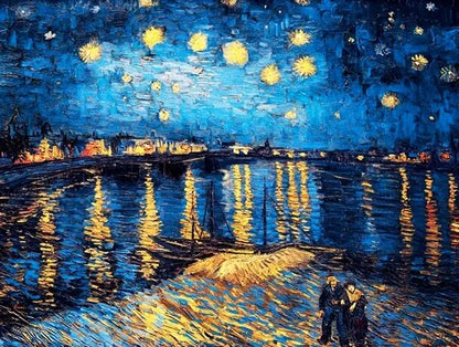Starry Night Over the Rhône - 5D Diamond Painting Kit