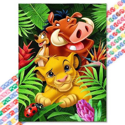 Fox and Hound - 5D Snow White Diamond Painting Kit