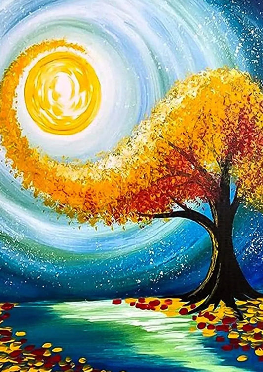 Radiant Spiral Tree - 5D Diamond Painting Kit