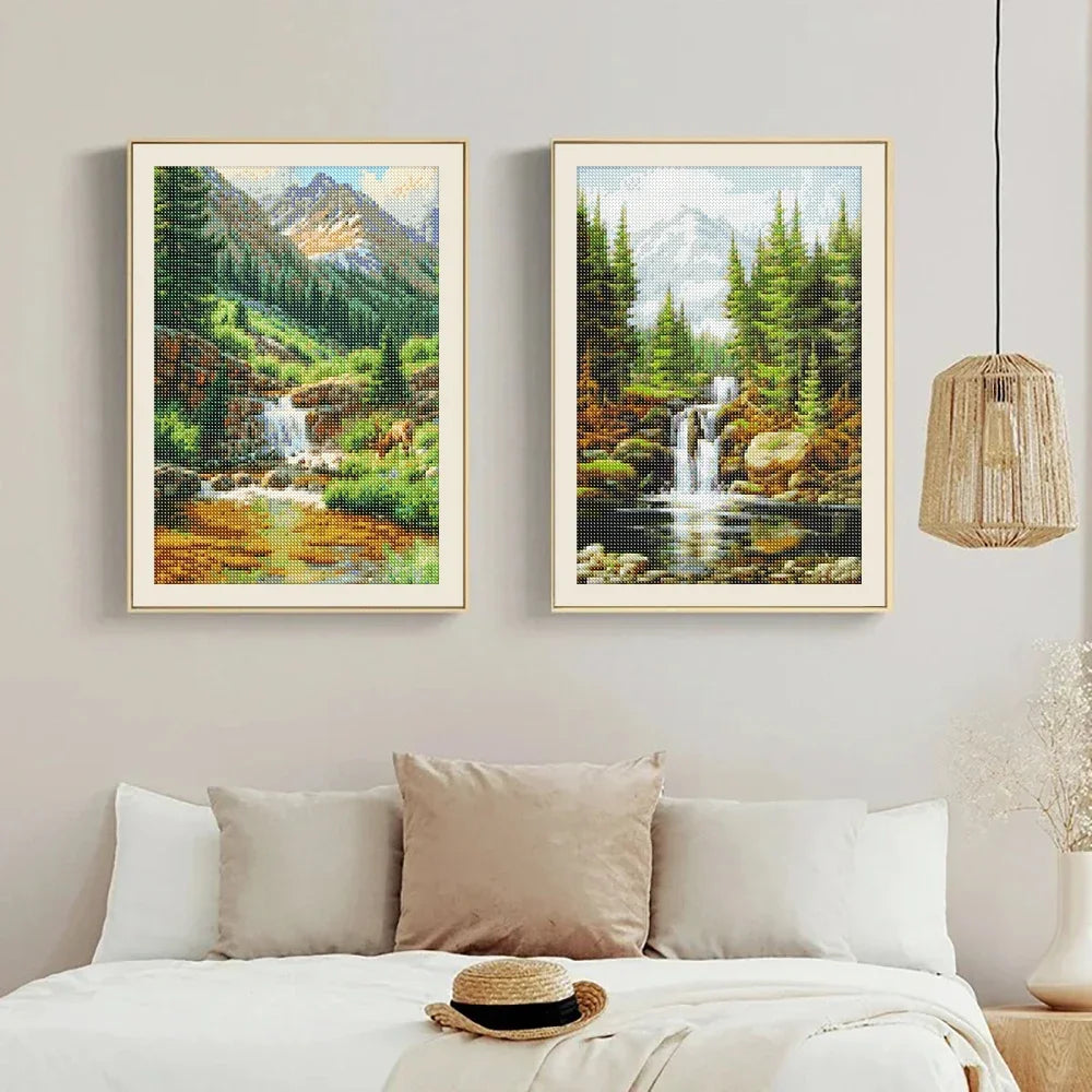 DIY 5D Diamond Painting Landscape Forest Art Rhinestone Picture Full Circle Mosaic Cross Stitch Kits Home Decor Hobby Gift