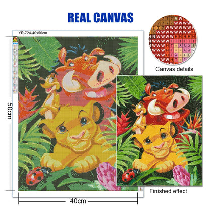 Fox and Hound - 5D Snow White Diamond Painting Kit