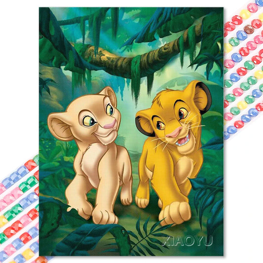 Jungle Cubs Adventure – Disney 5D Round Diamond Painting Kit