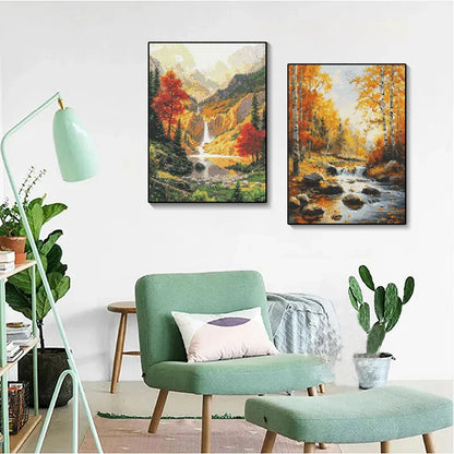 DIY 5D Diamond Painting Landscape Forest Art Rhinestone Picture Full Circle Mosaic Cross Stitch Kits Home Decor Hobby Gift